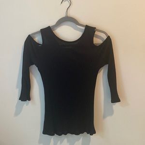 LF Open shoulder 3/4 sleeve Top